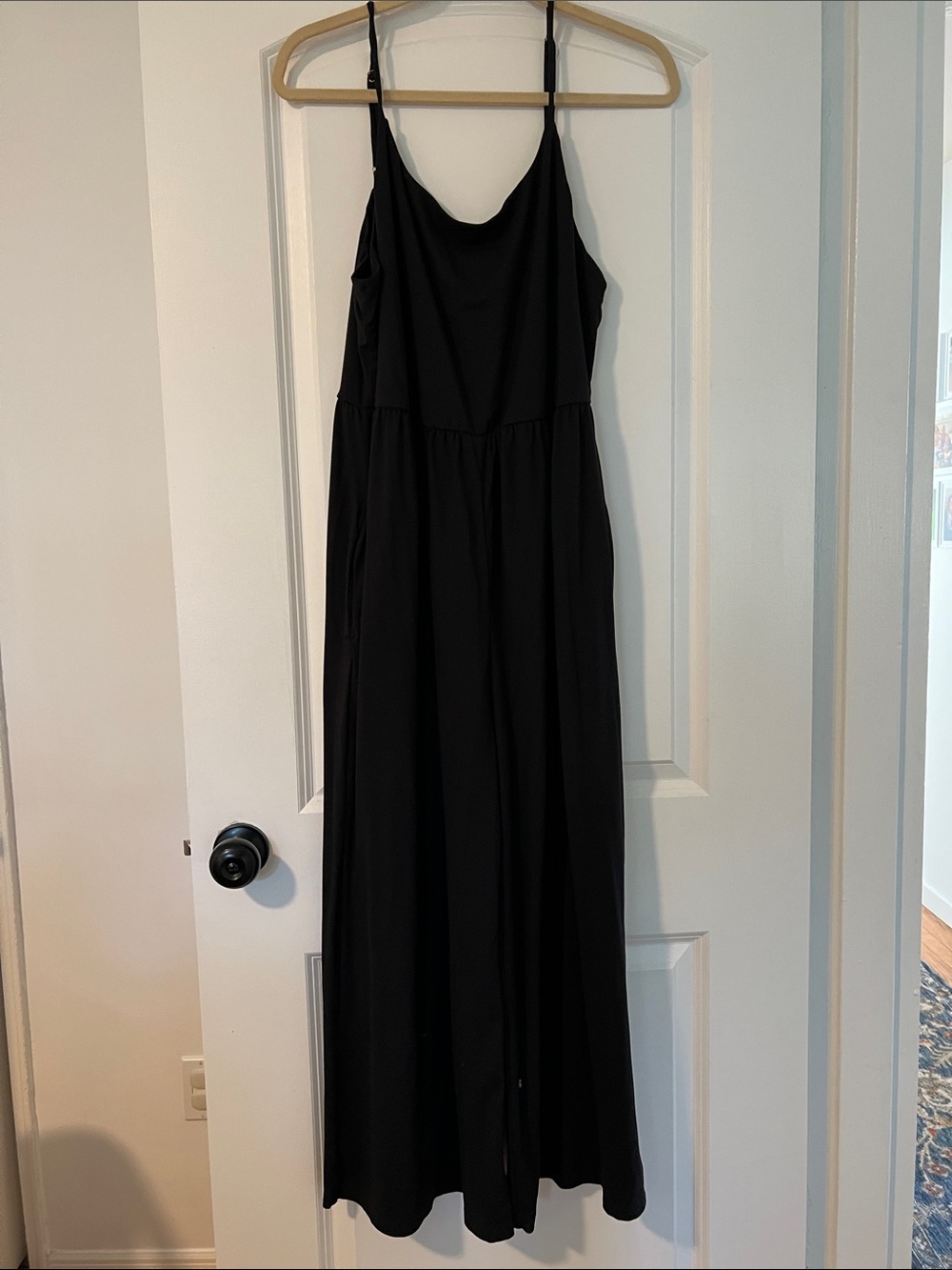 Black Jumpsuit with Spaghetti Straps